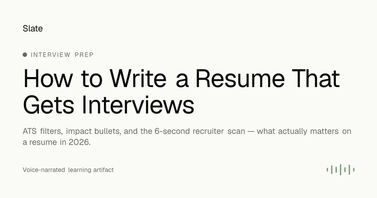 How to Write a Resume That Gets Interviews · Slate — Slate